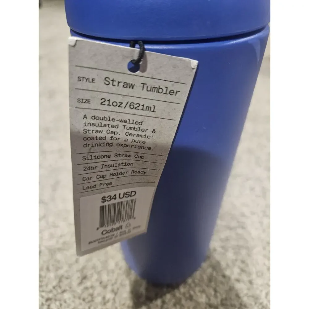 21 Oz Bink Water Bottle With straw